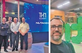 Sergio Amado Pizurno (con barba) aparecía como directivo tanto en Technoma como en ITTI.