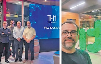 Sergio Amado Pizurno (con barba) aparecía como directivo tanto en Technoma como en ITTI.