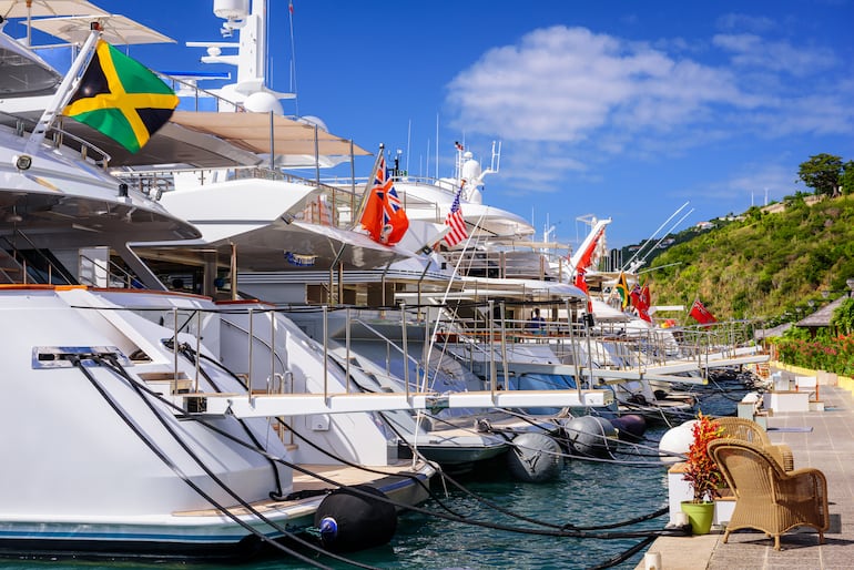 Yachts en Gustavia, St. Barths, Antillas Francesas, Caribe.