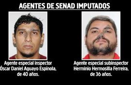 Agentes de la Senad imputados por el Ministerio Público.