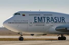 Aeronave de Emtrasur que aterrizó en suelo paraguayo (imagen referencial).