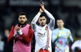 El delantero paraguayo, Arnaldo Antonio Sanabria Ayala (29 años) tras la finalización del partido por la decimoquinta fecha de la Serie A de Italia, en el que su equipo, Cremonese cayó de visitante ante Torino FC. (Foto: Cremonese)