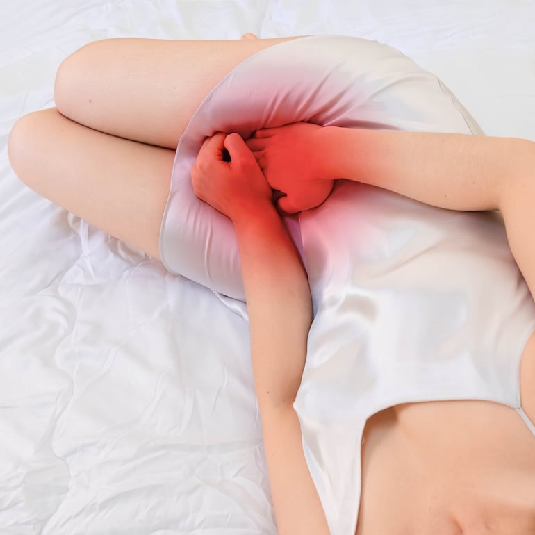 Concepto de dolor íntimo.