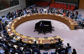 Vista general de la reunión del Consejo de Seguridad de las Naciones Unidas sobre la situación en Gaza, en la sede de la ONU en Nueva York.
