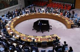 Vista general de la reunión del Consejo de Seguridad de las Naciones Unidas sobre la situación en Gaza, en la sede de la ONU en Nueva York.