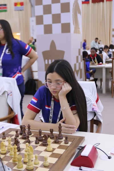 Fiorella Mayeregger debutó en las Olimpiadas de Ajedrez con el Team Paraguay.