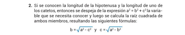 Triángulos rectángulos. Teorema de Pitágoras