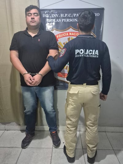 Gustavo Castillo, guardia de seguridad detenido por el asalto al edificio Fortaleza Boggiani de Asunción.