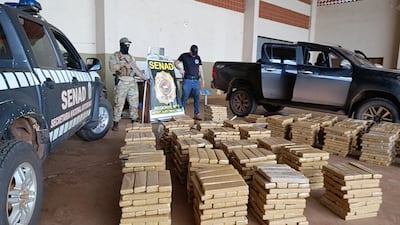 Agentes de la Senad incautaron 1.505 paquetes de marihuana prensada, que en conjunto alcanzaron un peso de 1.443 kilogramos.