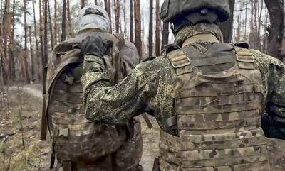 Soldados rusos durante una operación en Ucrania.