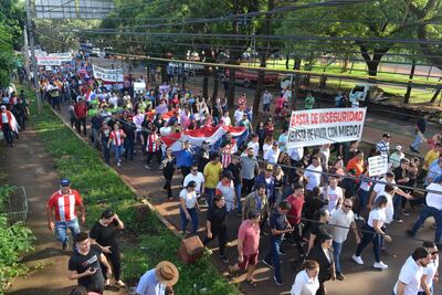 Foto de archivo de una protesta contra la inseguridad en Alto Paraná.