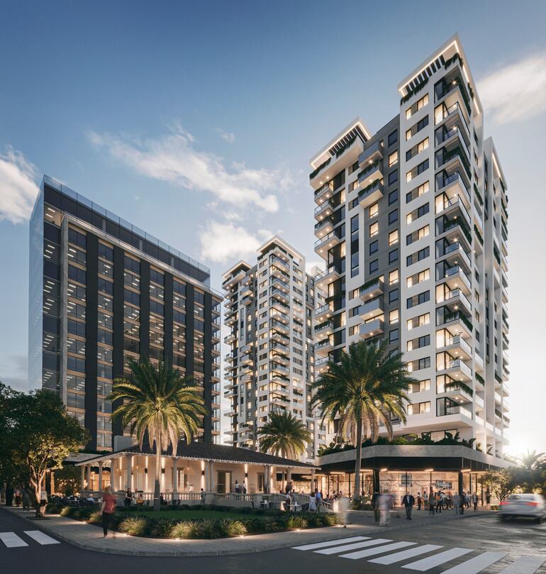 La torre corporativa de 15 pisos de Central Mariscal potencia la sinergia entre trabajo, ciudad y vida de barrio.