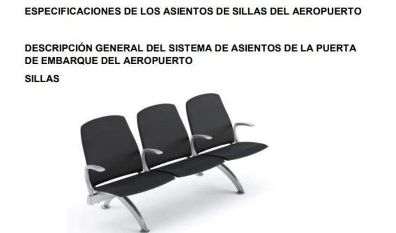 Estas son las características de las sillas tándem que prevé comprar la Dinac.