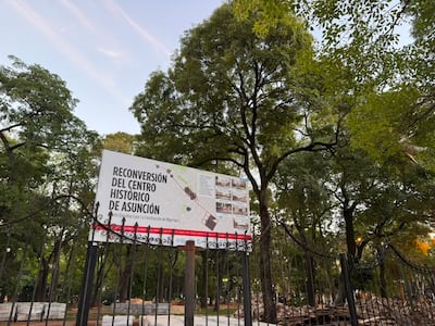 Así se encuentra hoy la Plaza Uruguaya, en el marco de las obras de revitalización encaradas por el Consorcio Palma.