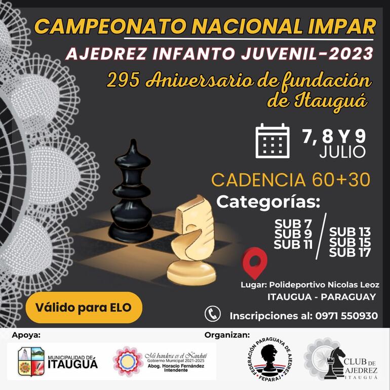 Afiche del torneo itaugüeño.