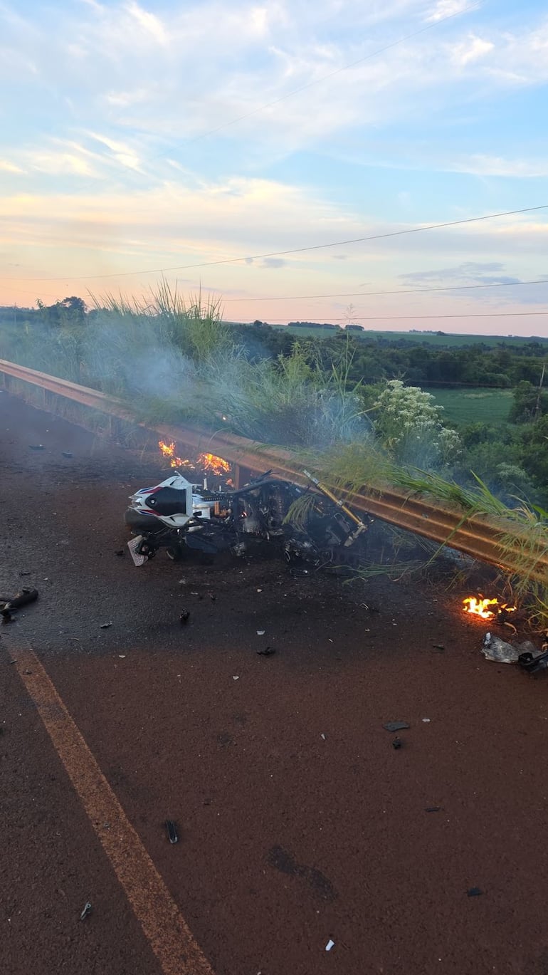 Cuádruple accidente fatal en el que murió Cristian Miguel Castellano Gutierrez.