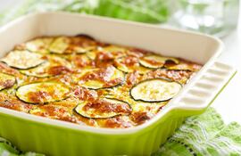Milhojas de zucchini.
