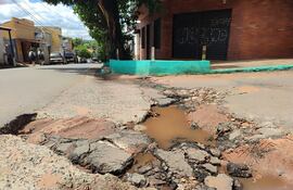 La calle Doctor Pino se encuentra en estas condiciones.