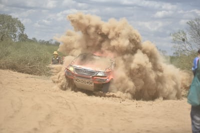 La Toyota Hilux T1 de Blas Zapag y Enrique Fratta en la Picada Histórica de la Etapa 1 del Rally del Chaco 2026.