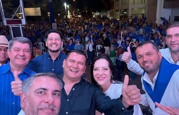 Acto de Ever Villalba y Jorge Centurión en Horqueta.