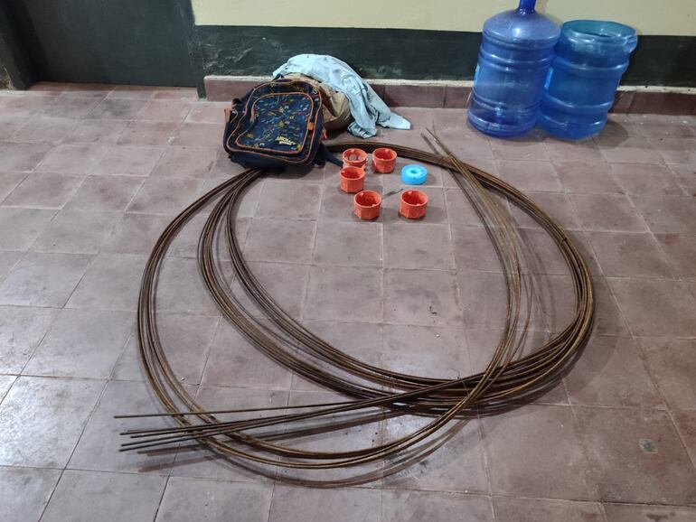 Objetos robados que fueron recuperados por la Policía.