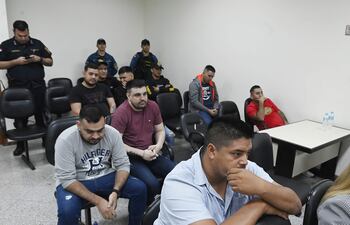Varios de los acusados en el caso de la liberación y fuga de Jorge Samura.