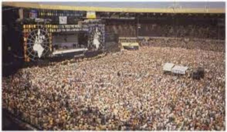 Wembley Stadium el día del Live Aid