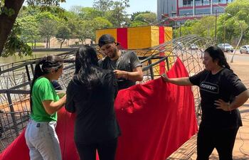 El montaje de las esculturas empezó hace unos días.