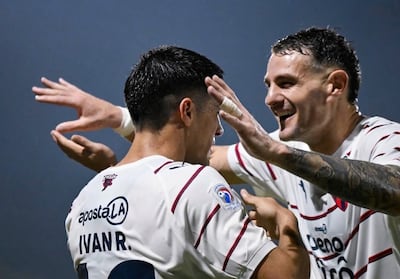 Pablo Vegetti e Iván Ramírez, grandes artífices del triunfo de Cerro Porteño en Itauguá, con dos goles del "Pirata"; un tanto y una asistencia de "Súper".