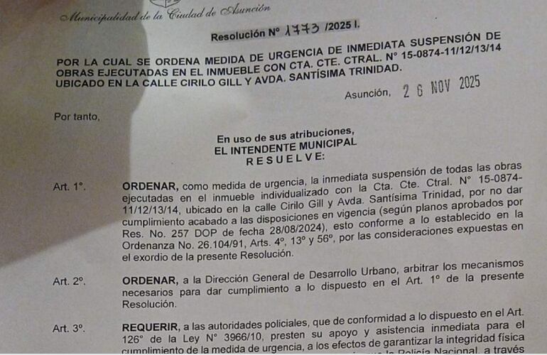 Tras meses de protesta y muchas medidas legales, los vecinos de Trinidad obtuvieron la firma de Luis Bello confirmando la suspensión de la construcción de una estación de servicio en su barrio.