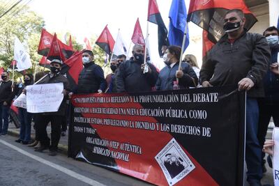 Imagen de referencia. Docentes exigen aumento del 16% y vuelven a amenazar con paro.