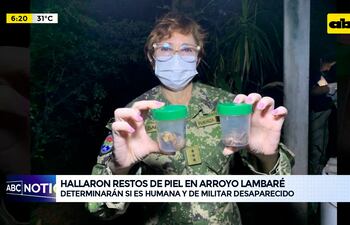 Video: Hallaron restos de piel en Arroyo Lambaré