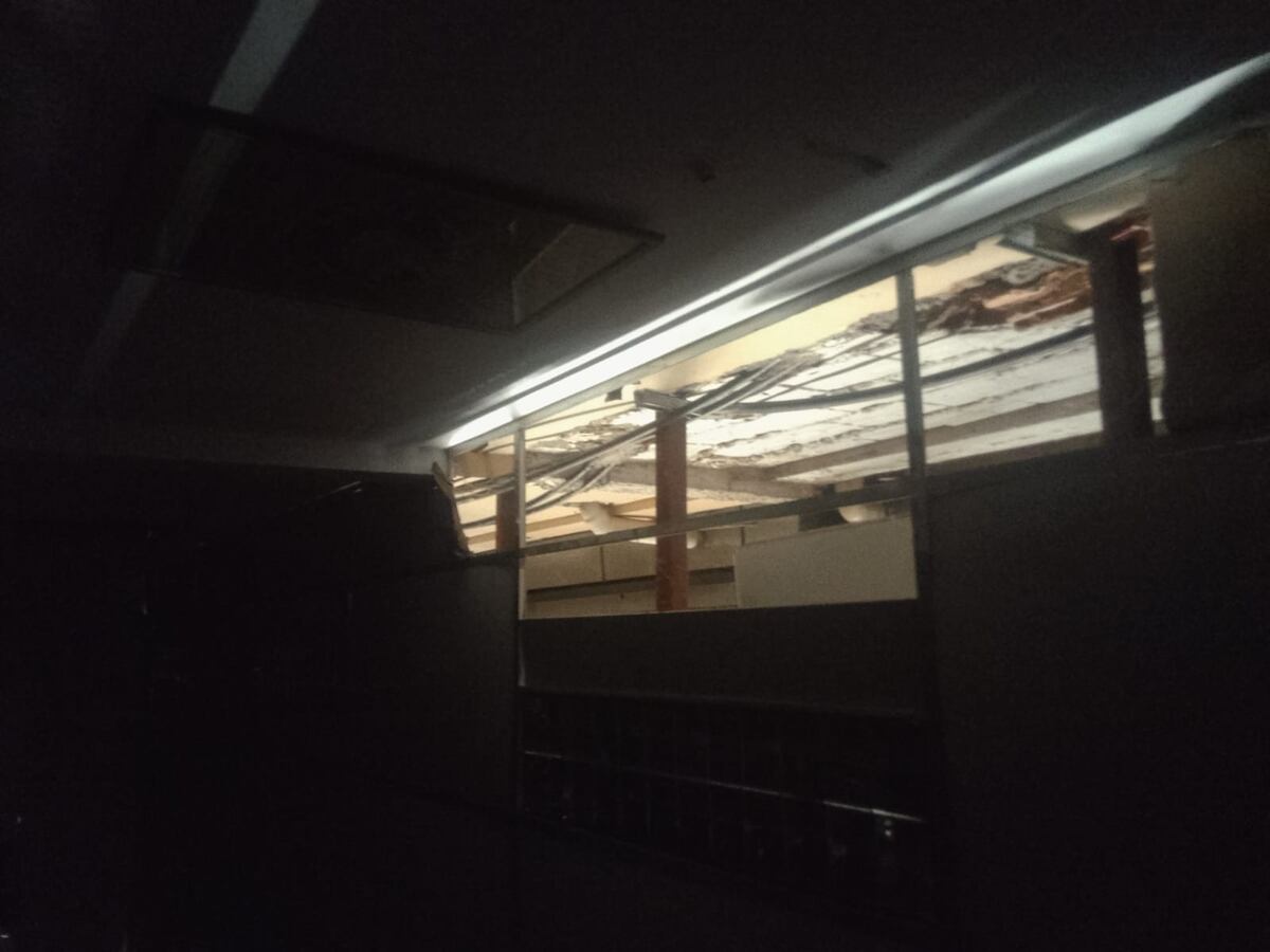 San Lorenzo: denuncian derrumbe del cielo raso del IMA