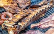 Parrilla, asado, carne.