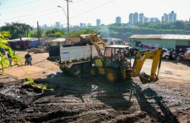 Gran cantidad de residuos ya fueron retirados del sector 4 del barrio Remansito.