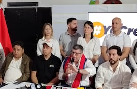 Dani Mujica durante la conferencia de prensa tras la contundente victoria de Yo Creo.