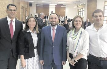 Marco Aurelio González (izq), Jorge Bogarín (centro), Karen González y José González (der).