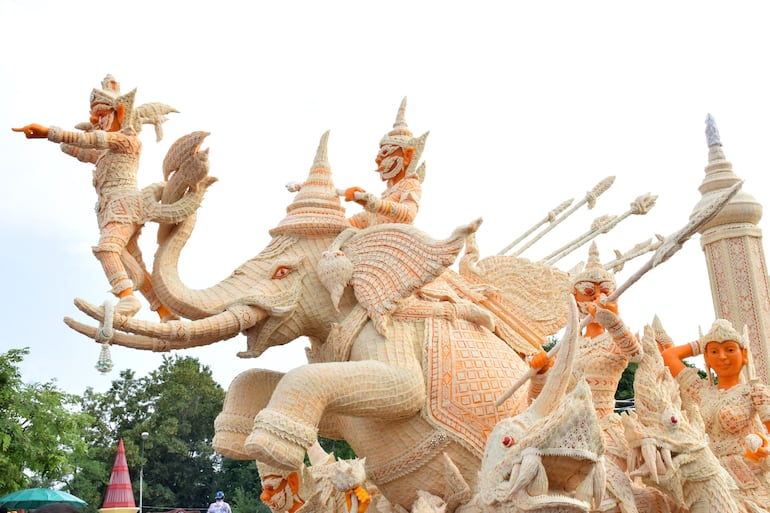Festival de las Velas en la provincia de Ubon Ratchathani, Tailandia.