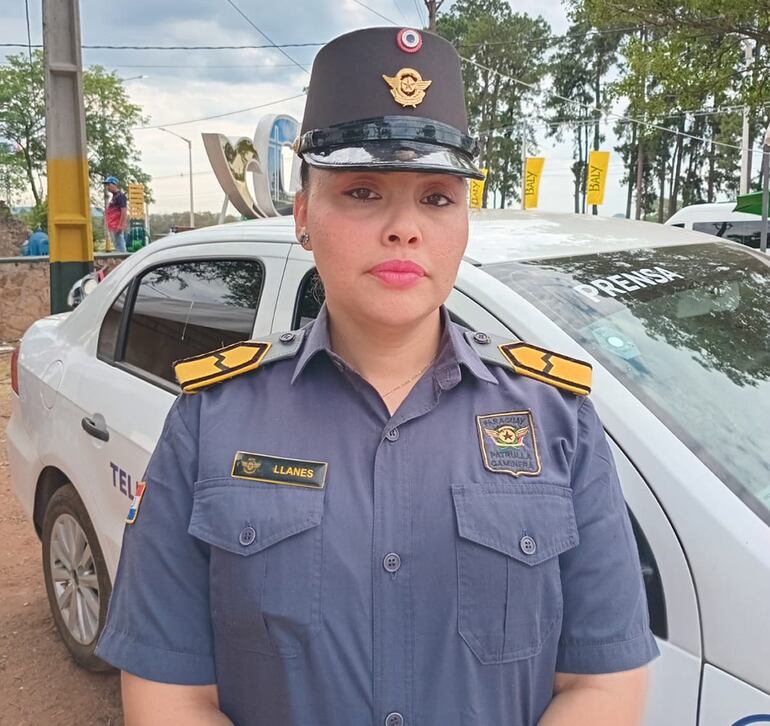 Vanessa Llanes, Dpto de RR.PP de la Patrulla Caminera. 