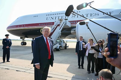 El presidente de Estados Unidos, Donald Trump, estrena el nuevo Air Force One (avión presidencial), un obsequio de Qatar.