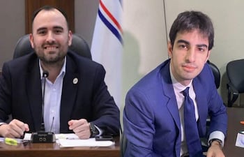 El "significativamente corrupto" Jorge Bogarín y el dirigente estudiantil Alejandro "tratito" Ovelar.