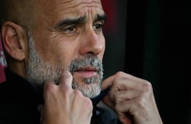 El entrenador español del Manchester City, Josep Guardiola (55), aclaró que tiene contrato por un año.