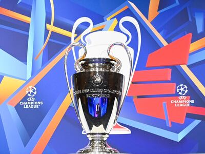 El trofeo de la Liga de Campeones.