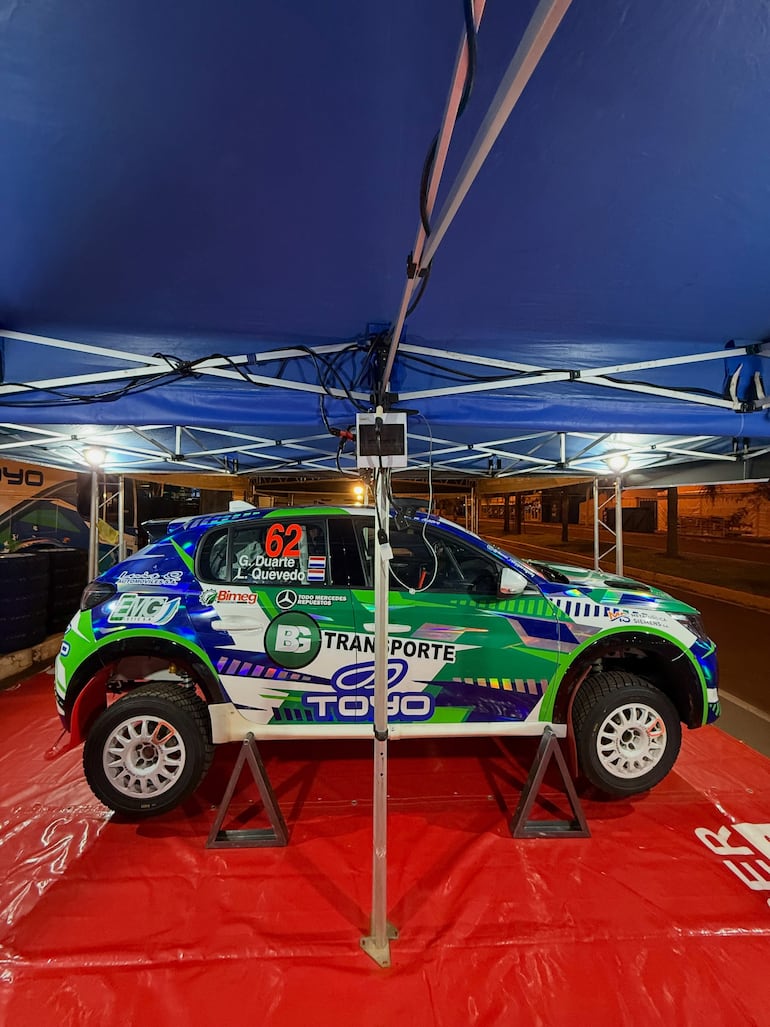 Gabriel Duarte será navegado por Luis Quevedo en este Peugeot 208 Rally4 que ya está en el Parque de Servicios de Encarnación.