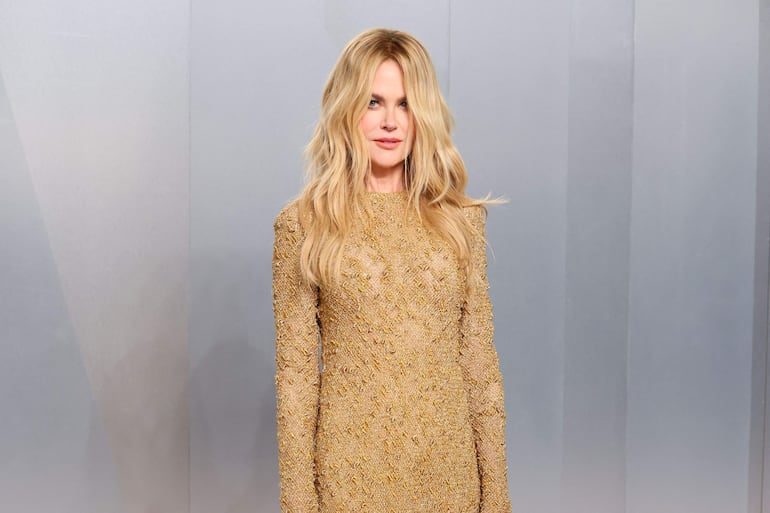 La actriz australiano-estadounidense Nicole Kidman a su llegada a la fiesta de los Óscar de Vanity Fair en el Museo de Arte del Condado de Los Ángeles (LACMA) en Los Ángeles.
(Jean Baptiste Lacroix / AFP)