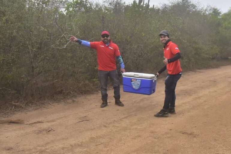 Los aficionados en los tramos de la Etapa 1 del Rally del Chaco 2023 en Mariscal Estigarribia.