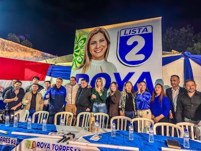 Acto de apoyo del PLRA a la candidata a intendenta de Presidente Franco, la diputada Roya Torres.