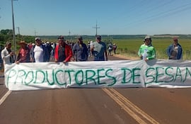 Los sesameros de San Pedro y Canindeyú resolvieron levantar la manifestación con cierre intermitente de la ruta PY08 en Gral. Resquín