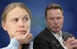 Greta Thunberg y Elon Musk.
