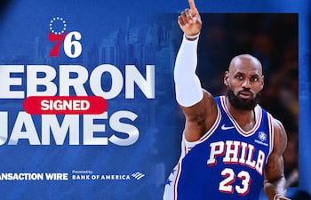 LeBron James (41 años y 24 temporadas) jugará con los Sixers, su cuarto equipo en la NBA.